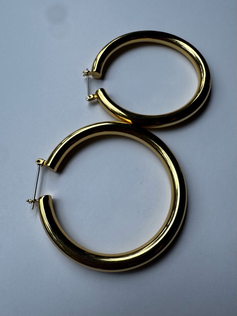 Luv Aj Polished Gold Chunky Hoop Earrings